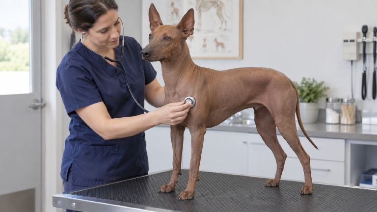 Veterinarian examining a Peruvian Inca Orchid